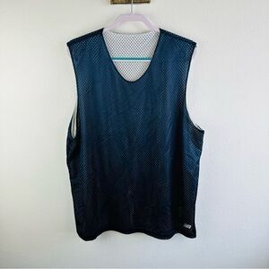 New Balance Navy White Reversible‎ Mesh Muscle Tee Size XL